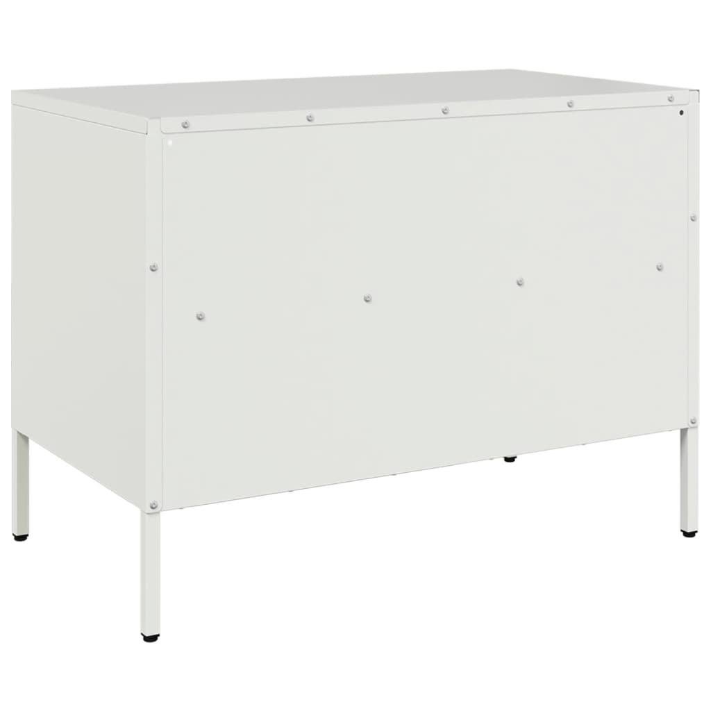 2 Piece TV Cabinet Set White 68x39x50,5 cm Steel