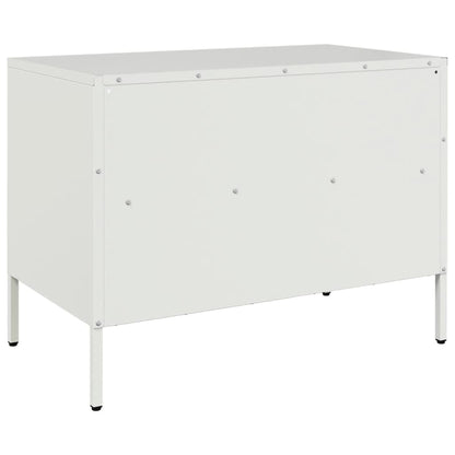 2 Piece TV Cabinet Set White 68x39x50,5 cm Steel