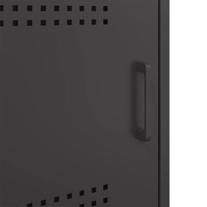 Bedside Cabinets 2 pcs Black 36x39x68 cm Steel