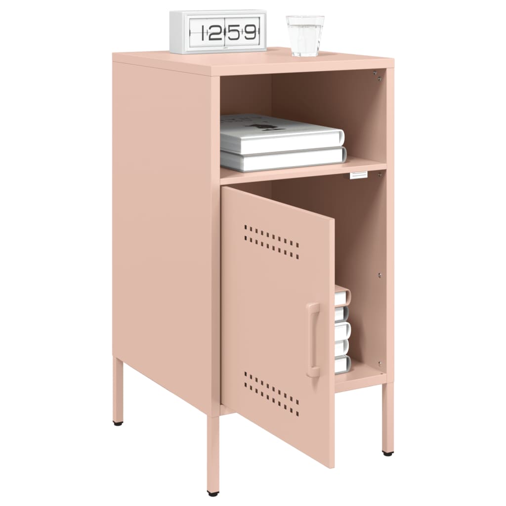 Bedside Cabinet | Set of 2 | Pink | Cold-rolled steel | Standard