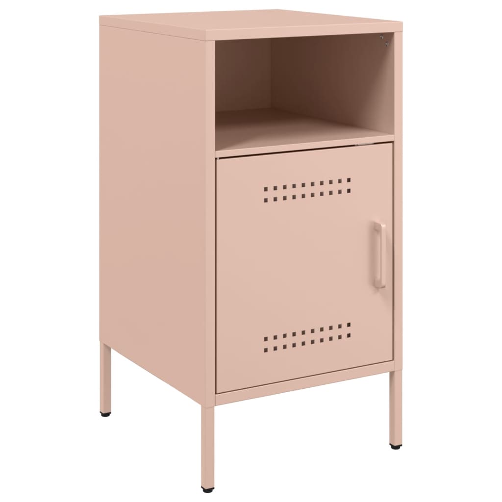 Bedside Cabinet | Set of 2 | Pink | Cold-rolled steel | Standard