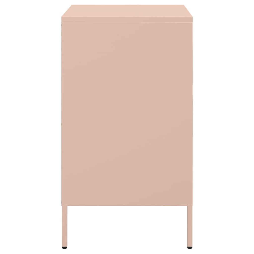 Bedside Cabinet | Set of 2 | Pink | Cold-rolled steel | Standard