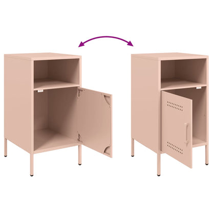 Bedside Cabinet | Set of 2 | Pink | Cold-rolled steel | Standard