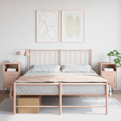 Bedside Cabinet | Set of 2 | Pink | Cold-rolled steel | Standard