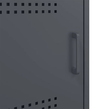 Bedside Cabinet Anthracite 36x39x68 cm Steel