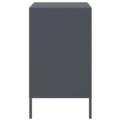 Bedside Cabinet Anthracite 36x39x68 cm Steel