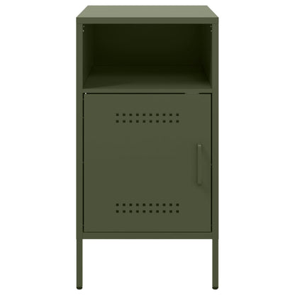 Bedside Cabinets 2 pcs Olive Green 36x39x68 cm Steel