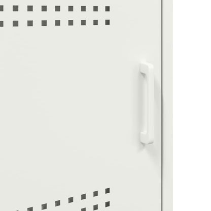 Bedside Cabinet White 36x39x68 cm Steel