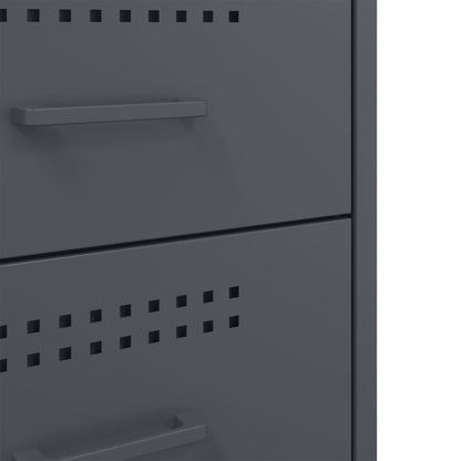 Bedside Cabinets 2 pcs Anthracite 36x39x68 cm Steel