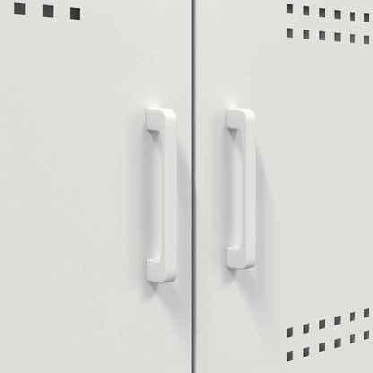Sideboard White 100,5x39x79 cm Steel