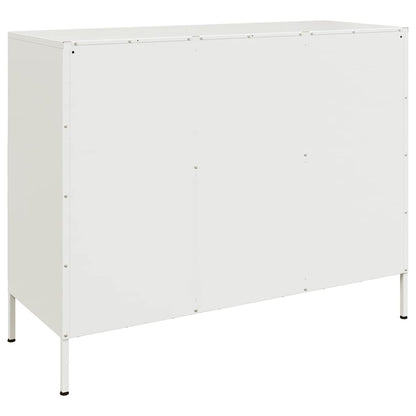 Sideboard White 100,5x39x79 cm Steel