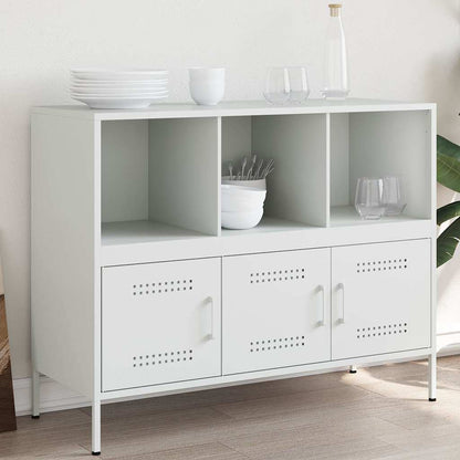 Sideboard White 100,5x39x79 cm Steel