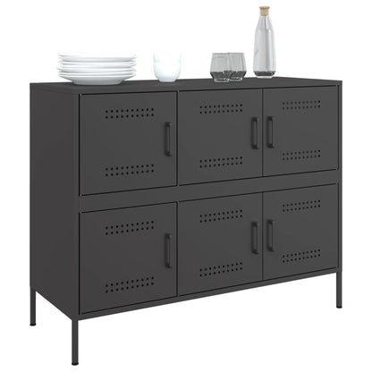 Sideboard Black 100,5x39x79 cm Steel