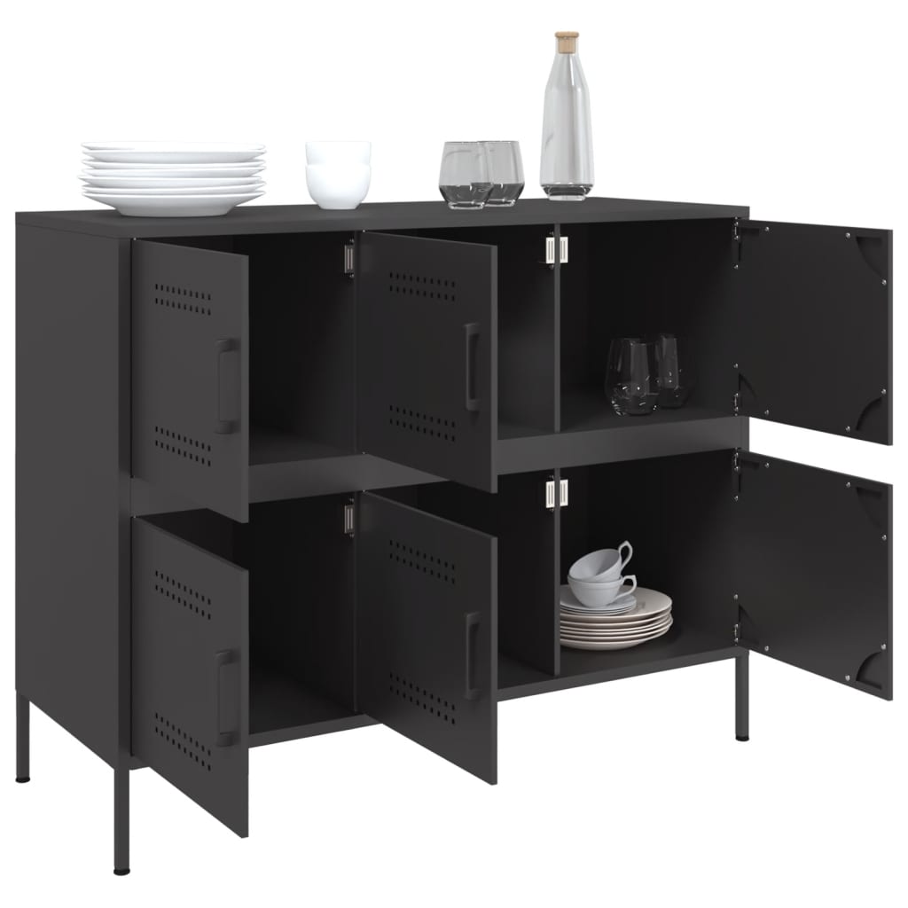 Sideboard Black 100,5x39x79 cm Steel