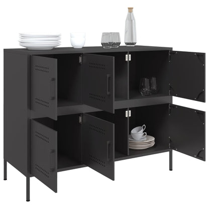 Sideboard Black 100,5x39x79 cm Steel