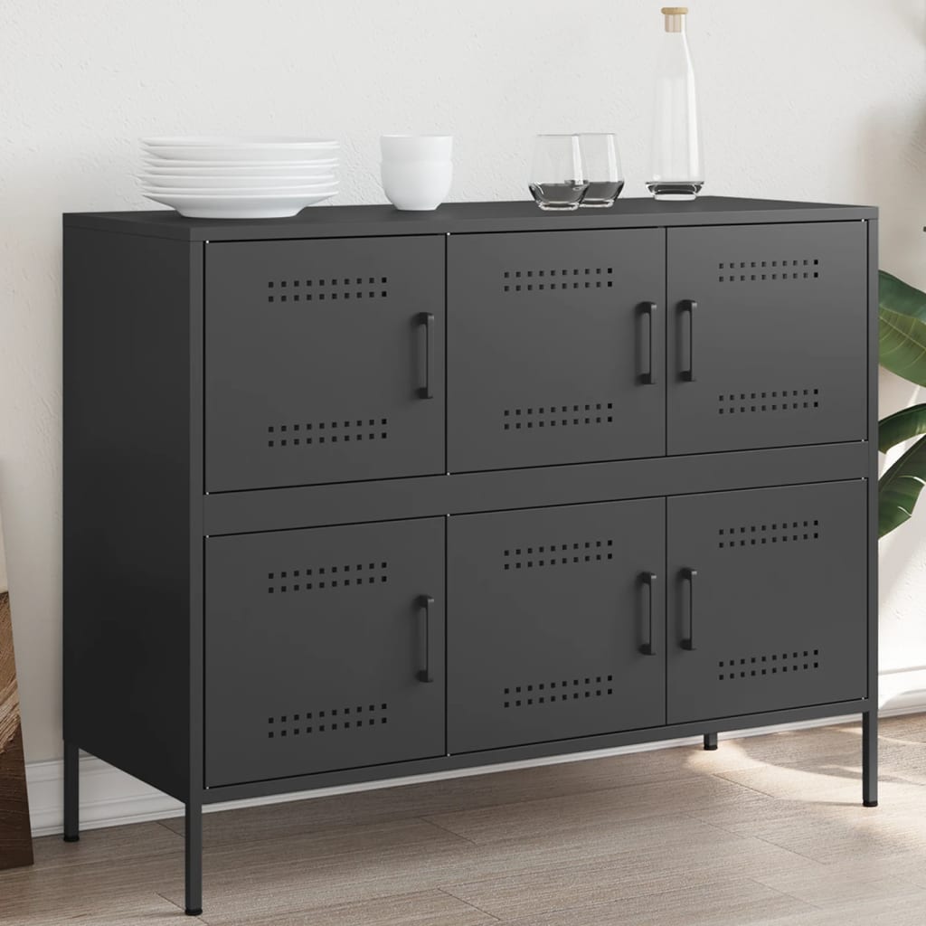 Sideboard Black 100,5x39x79 cm Steel