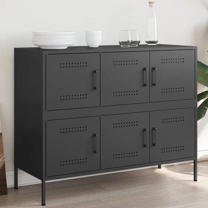 Sideboard Black 100,5x39x79 cm Steel