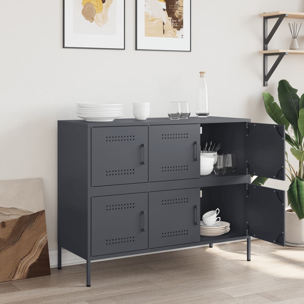 Sideboard Anthracite 100,5x39x79 cm Steel