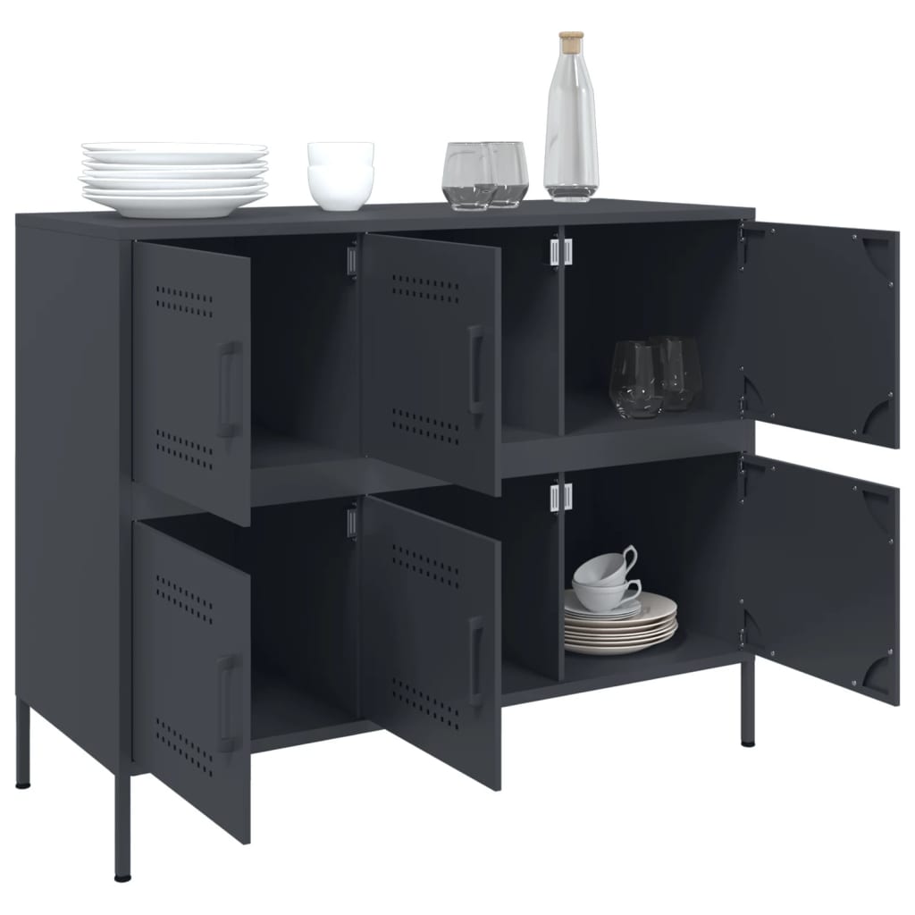 Sideboard Anthracite 100,5x39x79 cm Steel