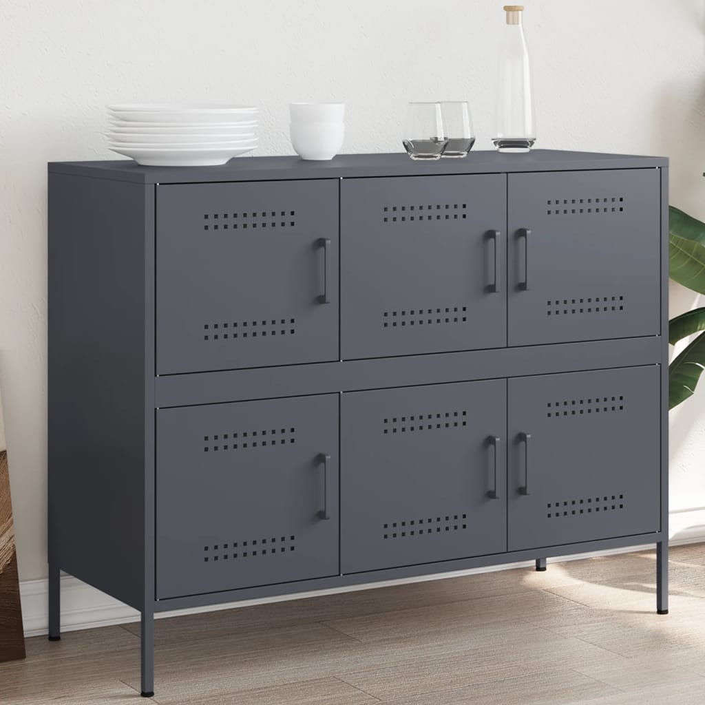 Sideboard Anthracite 100,5x39x79 cm Steel