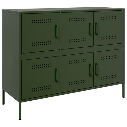 Sideboard Olive Green 100.5x39x79 cm Steel
