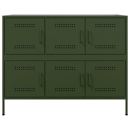 Sideboard Olive Green 100.5x39x79 cm Steel