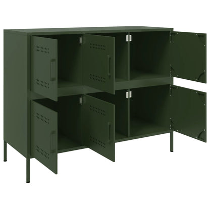Sideboard Olive Green 100.5x39x79 cm Steel