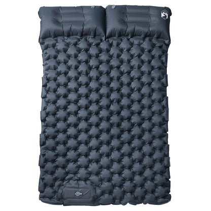 Self Inflating Camping Mattress with Pillows 2-Person Grey