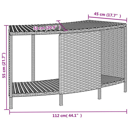 Hot Tub Surround Grey Poly Rattan and Solid Wood Acacia