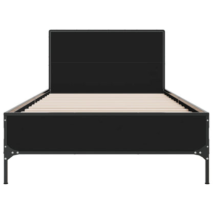 Bed Frame without Mattress Black 90x200 cm