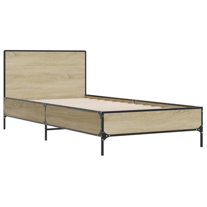 Bed Frame without Mattress Sonoma Oak 100x200 cm