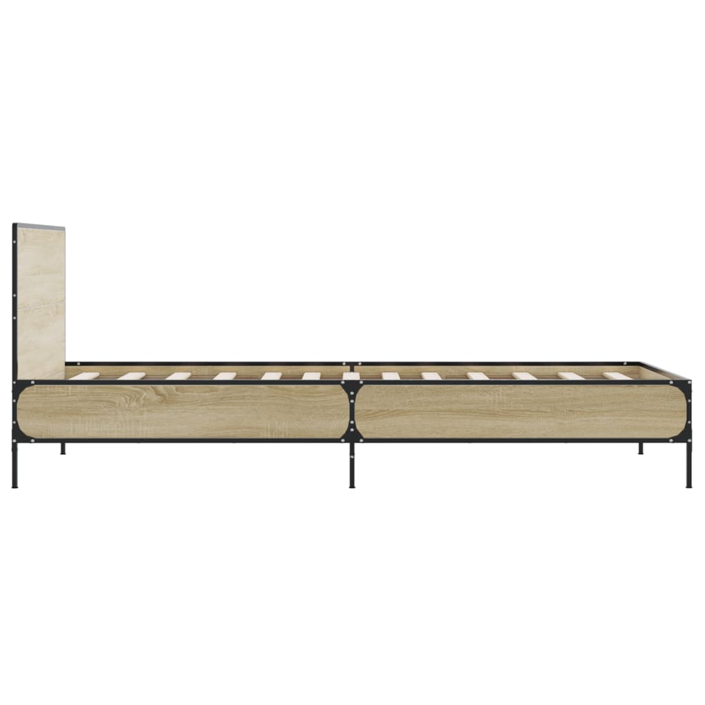 Bed Frame without Mattress Sonoma Oak 100x200 cm
