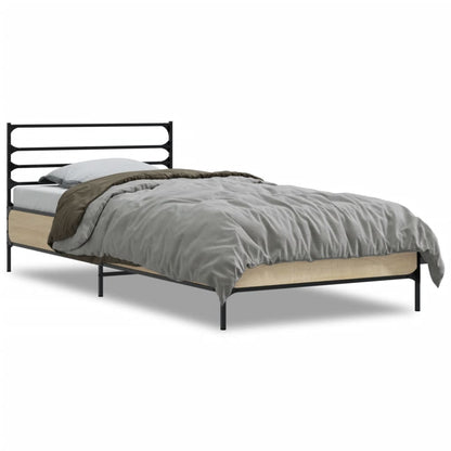 Bed Frame | Sonoma Oak | Engineered Wood, Metal | Single | Durable