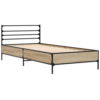 Bed Frame | Sonoma Oak | Engineered Wood, Metal | Single | Durable