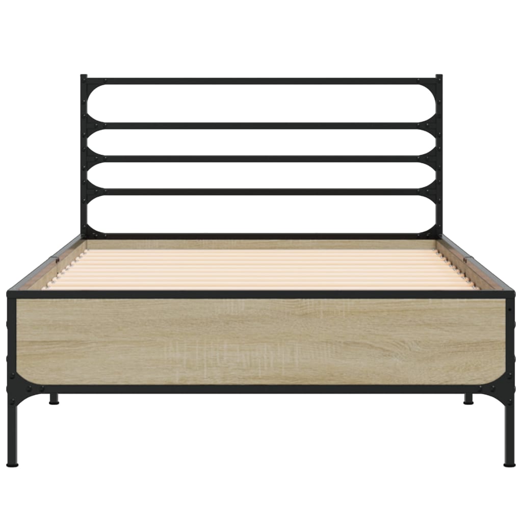 Bed Frame | Sonoma Oak | Engineered Wood, Metal | Single | Durable