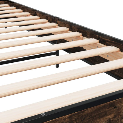 Bed Frame | Smoked oak | Engineered wood, metal | Single | Durable