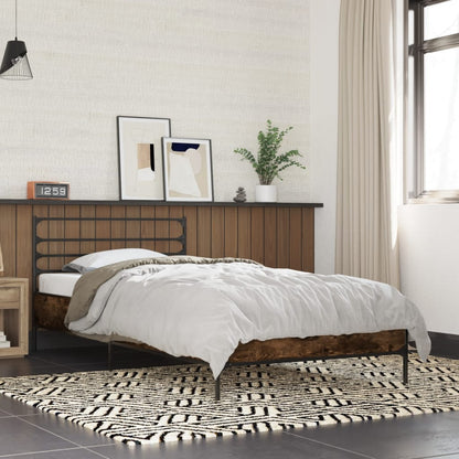 Bed Frame | Smoked oak | Engineered wood, metal | Single | Durable