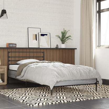 Bed Frame | Grey Sonoma | Engineered wood, Metal, Plywood | Single