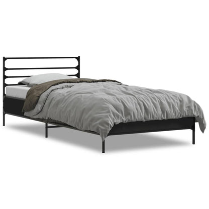Bed Frame without Mattress Black 90x190 cm