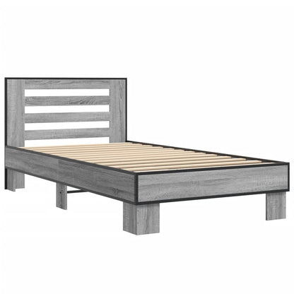 Bed Frame | Grey Sonoma | Engineered wood, metal | Single