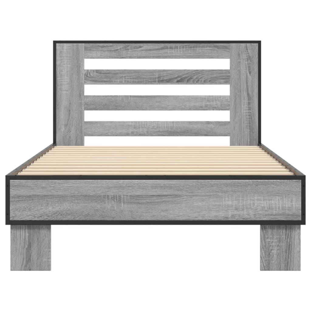 Bed Frame | Grey Sonoma | Engineered wood, metal | Single
