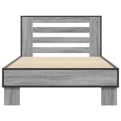 Bed Frame | Grey Sonoma | Engineered wood, metal | Single