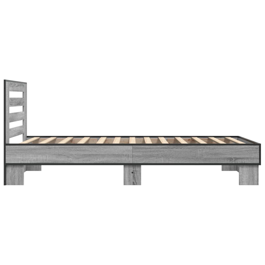 Bed Frame | Grey Sonoma | Engineered wood, metal | Single