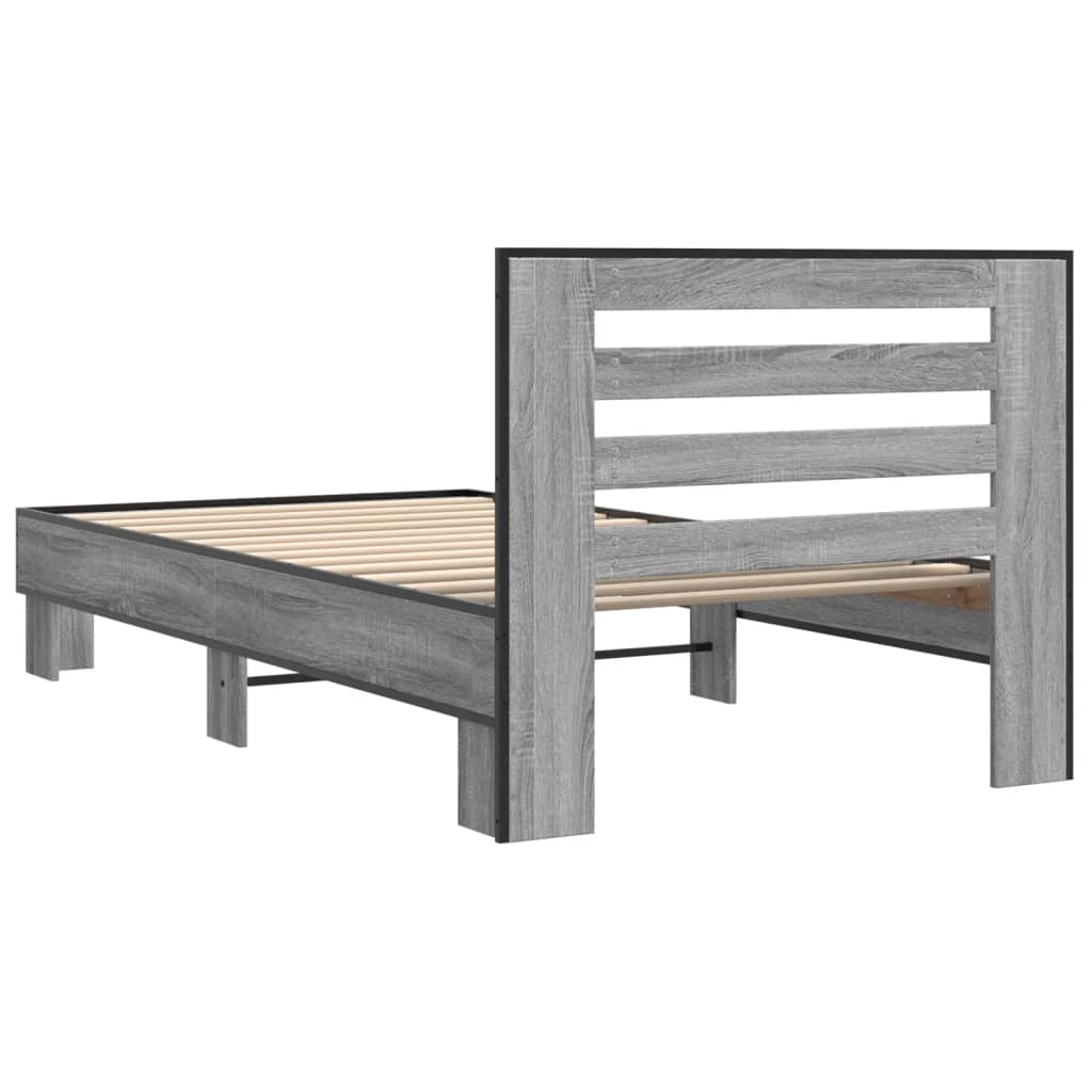 Bed Frame | Grey Sonoma | Engineered wood, metal | Single