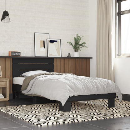 Bed Frame without Mattress Black 90x200 cm