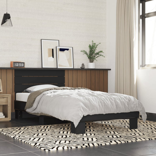 Bed Frame without Mattress Black 90x200 cm