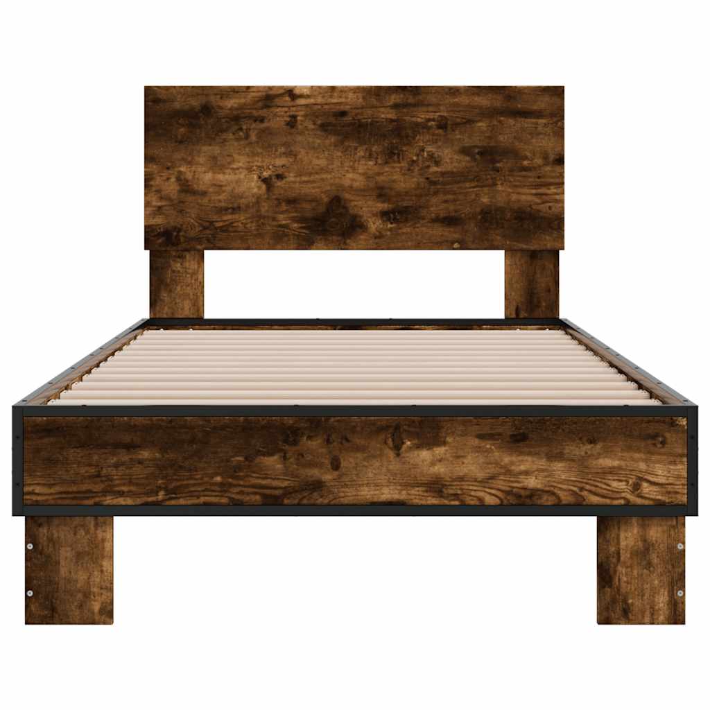 Bed Frame | Smoked Oak | Engineered Wood, Metal | Single | Durable
