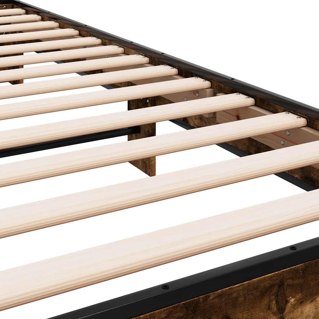 Bed Frame | Smoked Oak | Engineered Wood, Metal | Single | Durable