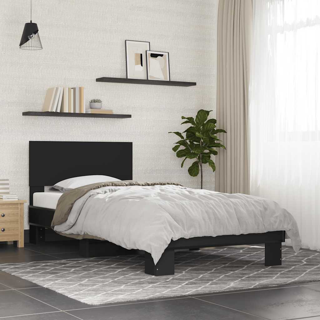 Bed Frame | Black | Engineered Wood, Metal | Small Single | Bed Frame