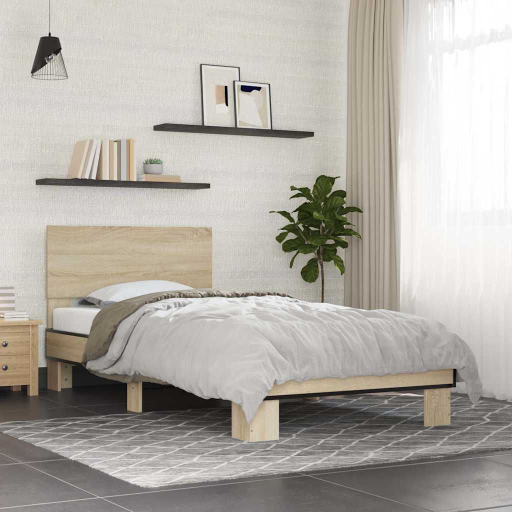 Bed Frame | Sonoma Oak | Engineered wood | Small Single |  Durable